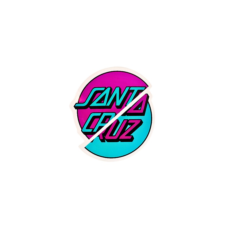 Santa Cruz Double Dot Sticker - Pink/Blue