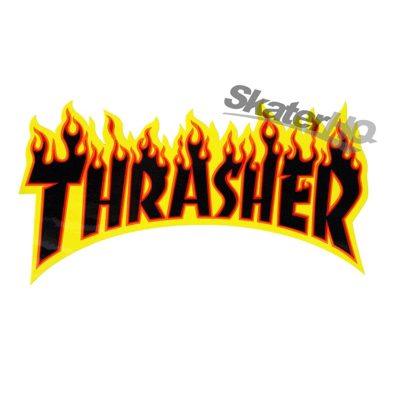Thrasher Flame XL Sticker - Yellow/Black