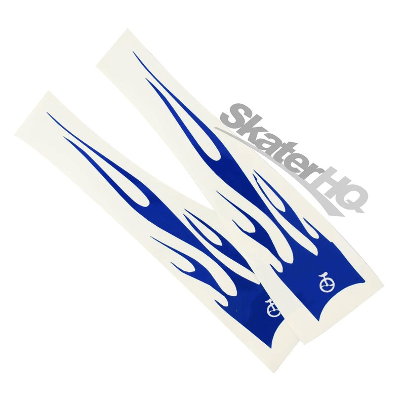 UDC Unicycle Flame Decal Sticker 2pk - Blue