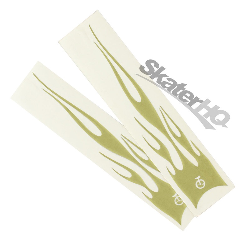UDC Unicycle Flame Decal Sticker 2pk - Gold