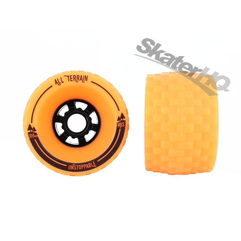 MBS All-Terrain 100mm Wheels 4pk - Orange