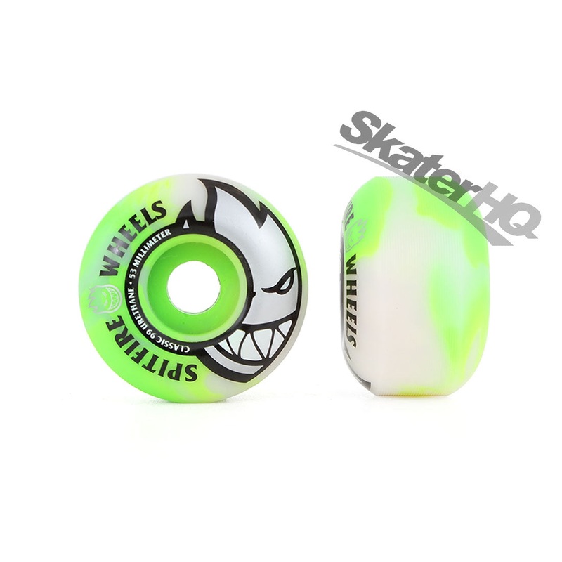 Spitfire Bighead Swirl 53mm/99a - Green/White Swirl