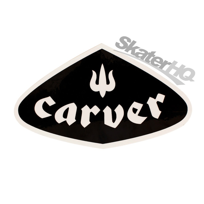 Carver Tear Logo Sticker - Black/White