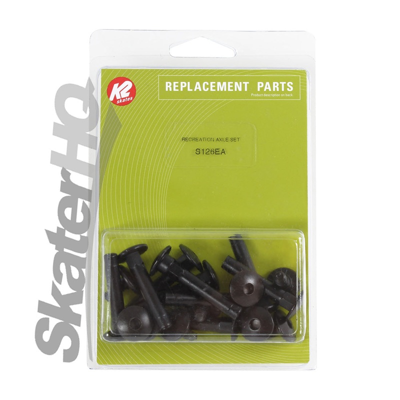 K2 Axle Set w/ Hex Lock - Black
