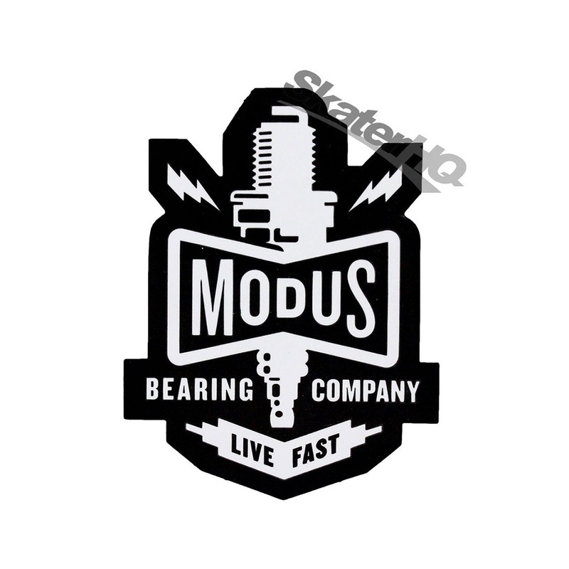Modus Live Fast Spark Plug Sticker - Black/White