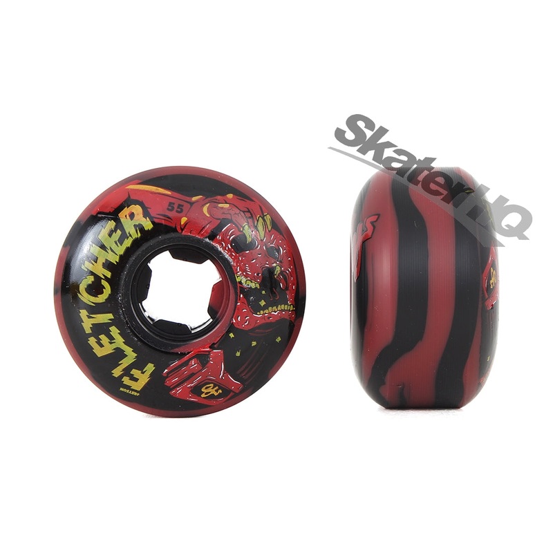 OJs Fletcher Mortal 55mm/101A - Red/Black Swirl