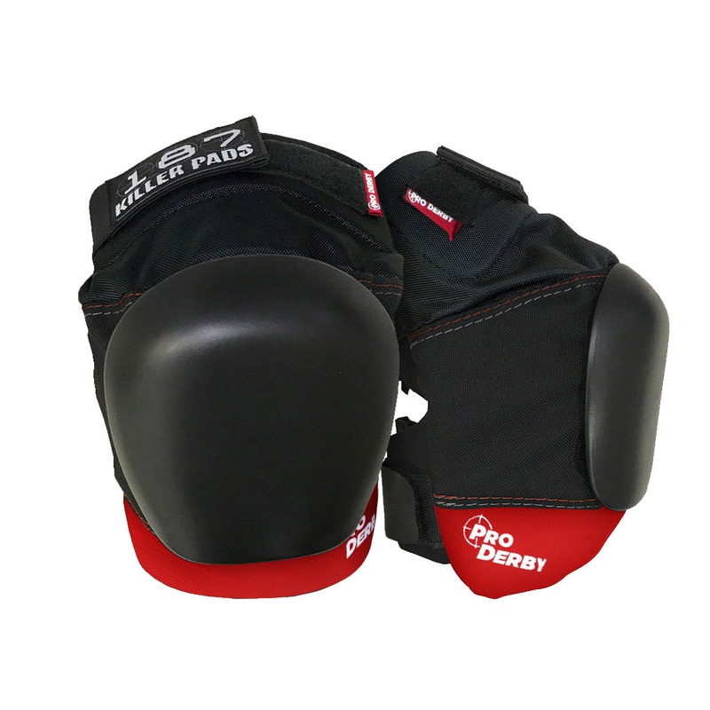 187 Pro Derby Knee - Black/Red