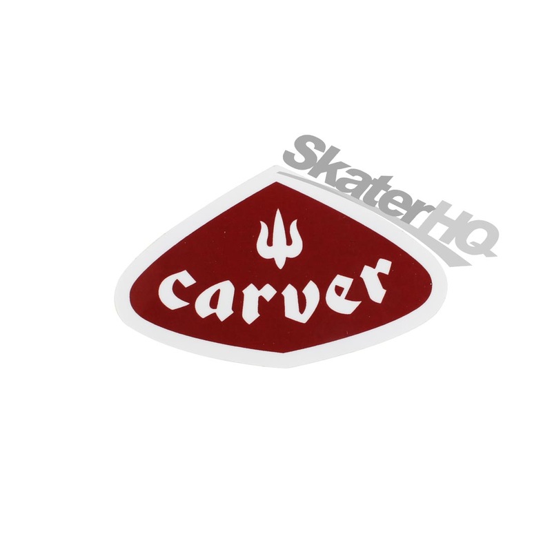 Carver Tear Logo Mini Sticker - Rust/White