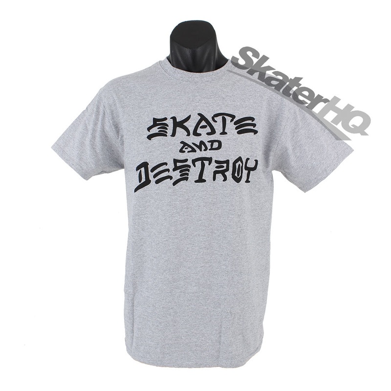 Thrasher Skate and Destroy T-Shirt - Grey - Medium
