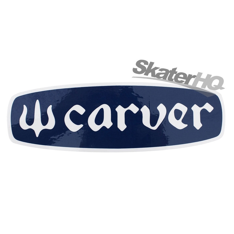 Carver Text Logo Sticker - Navy