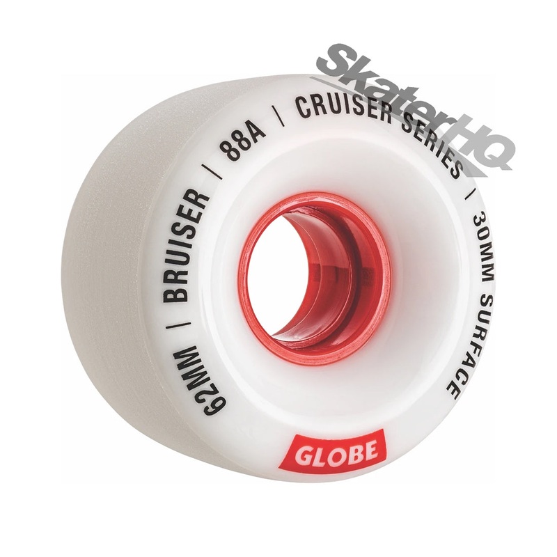 Globe Bruiser 62mm/88a 4pk - White/Red