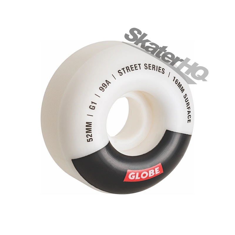Globe G1 Street Bar 52mm/99a 4pk - White/Black