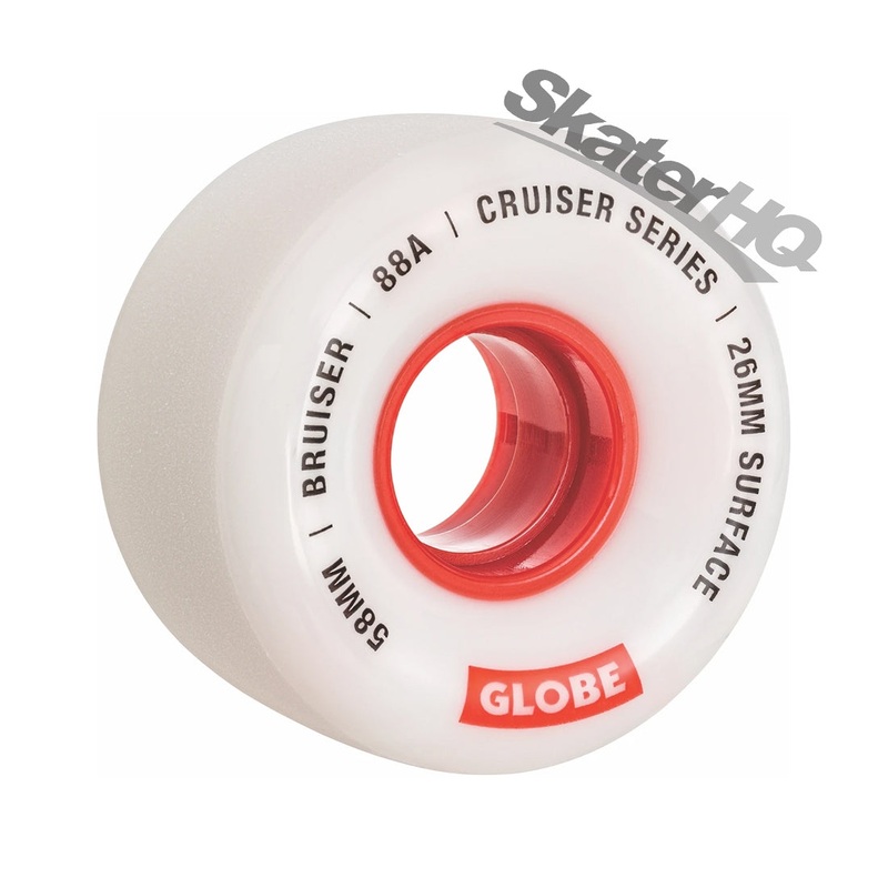 Globe Bruiser 58mm/88a 4pk - White/Red