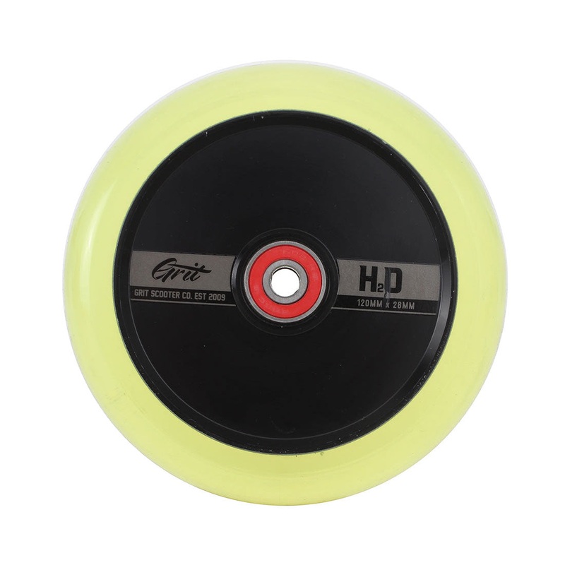 Grit H2O 120x28mm Wheel - Black/Clear Yellow
