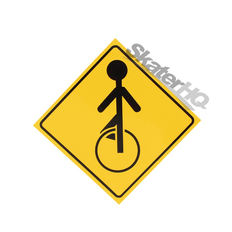 UDC Caution Unicycle Sticker - Small