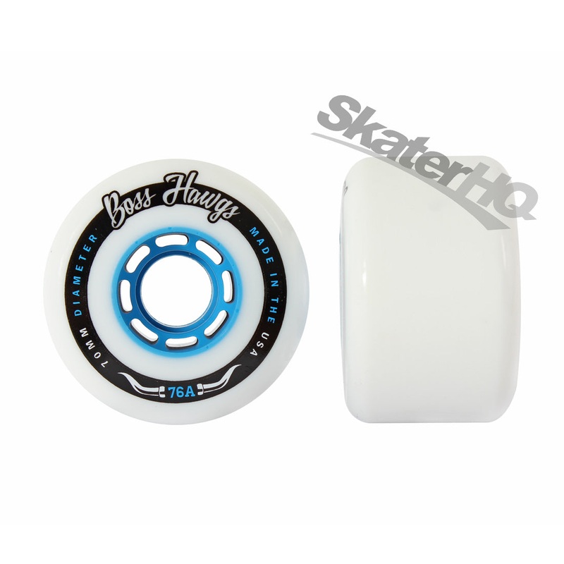 Hawgs Boss Hawgs 70mm/76A Wheels - White/Blue