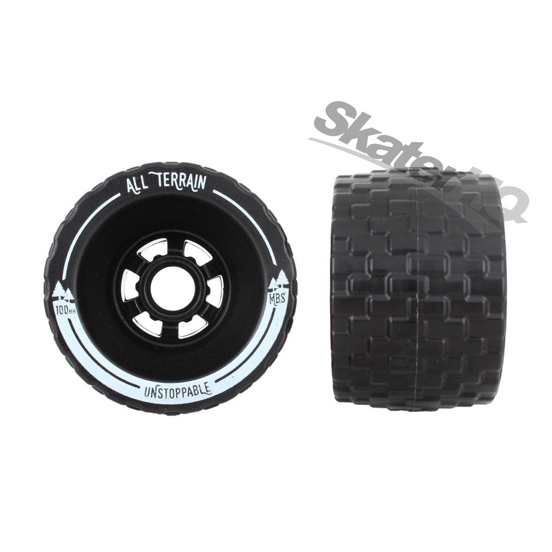 MBS All-Terrain 100mm Wheels 4pk - Black