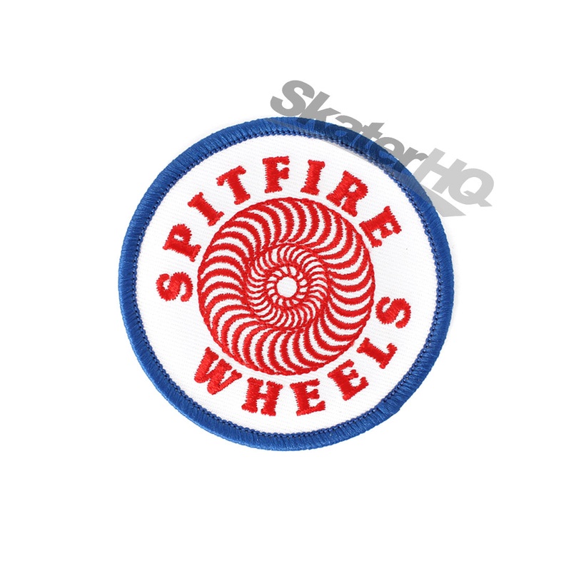 Spitfire Patch Classic Swirl Sticker - White/Blue/Red