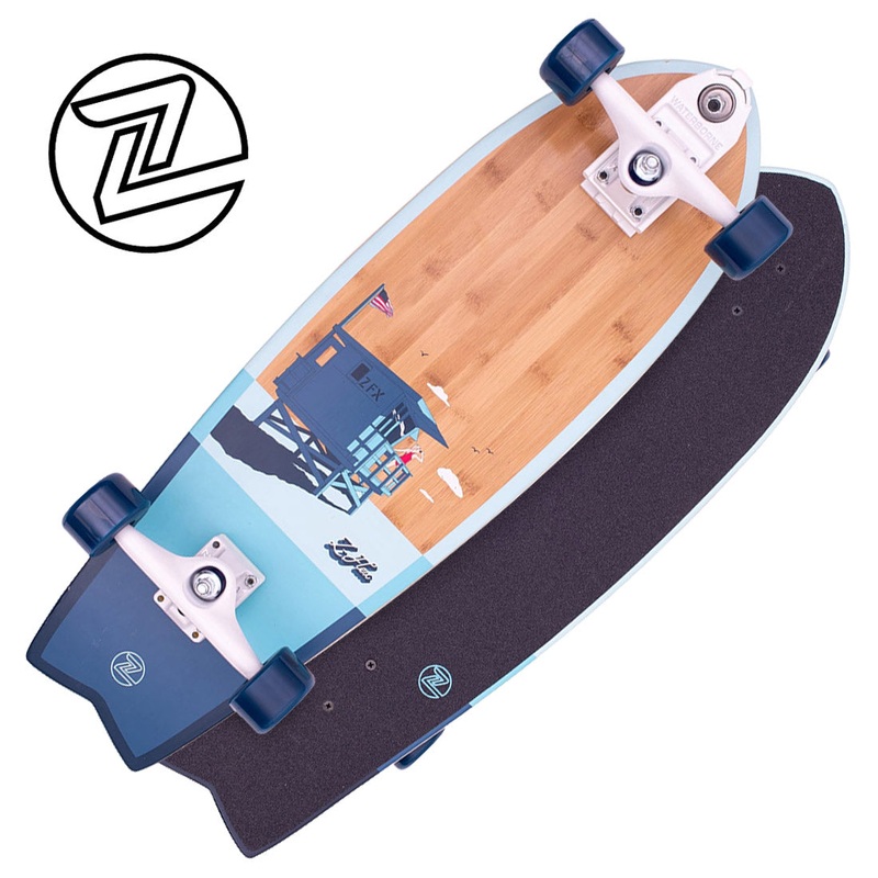 Z-Flex Bamboo 31 Surfskate Fish Complete - Blue Baywatch