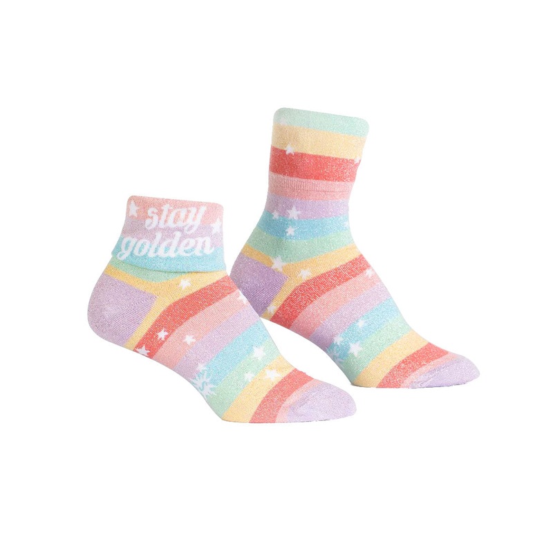 Sock It To Me - Turn Cuff Crew - Stay Golden