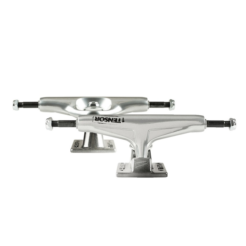 Tensor Aluminium Stencil Mirror Trucks - Raw/Black Fade