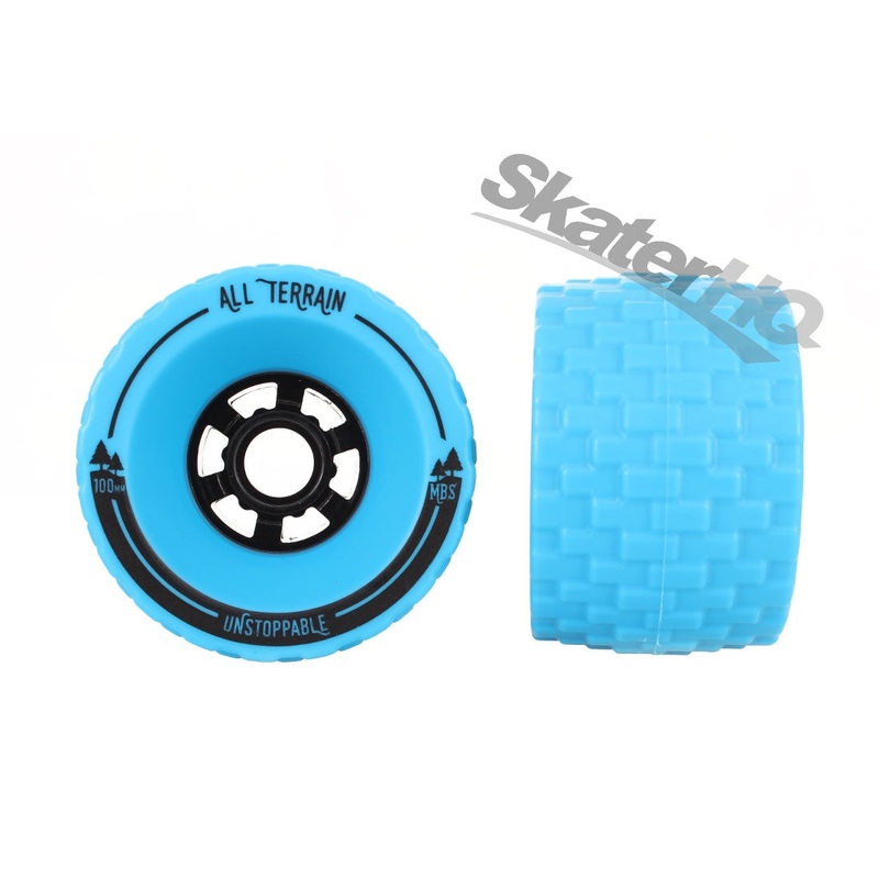 MBS All-Terrain 100mm Wheels 4pk - Blue