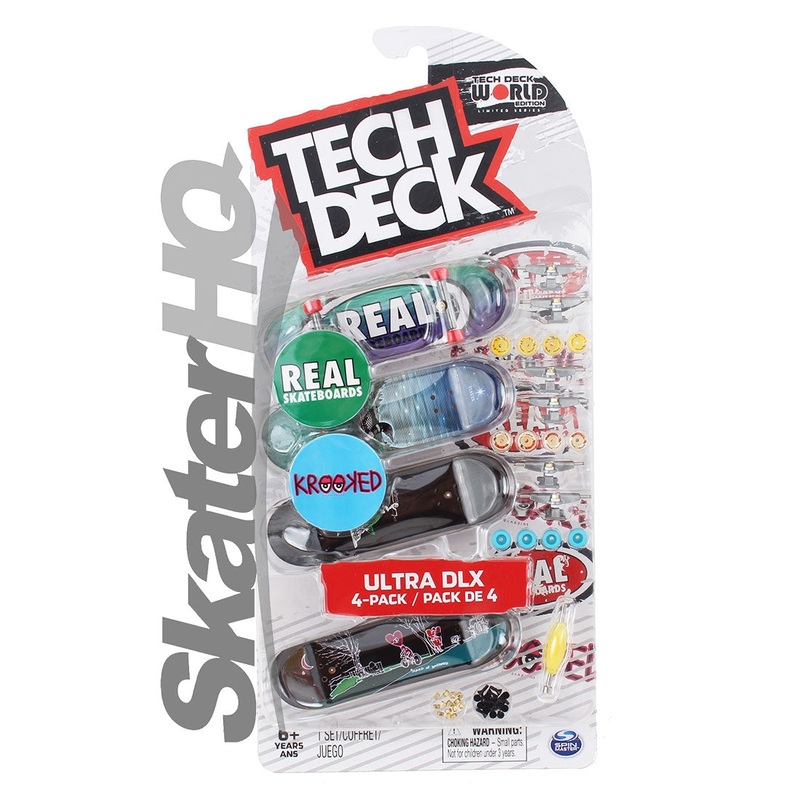 Tech Deck 4pk Ultra DLX WTE - Real/Krooked