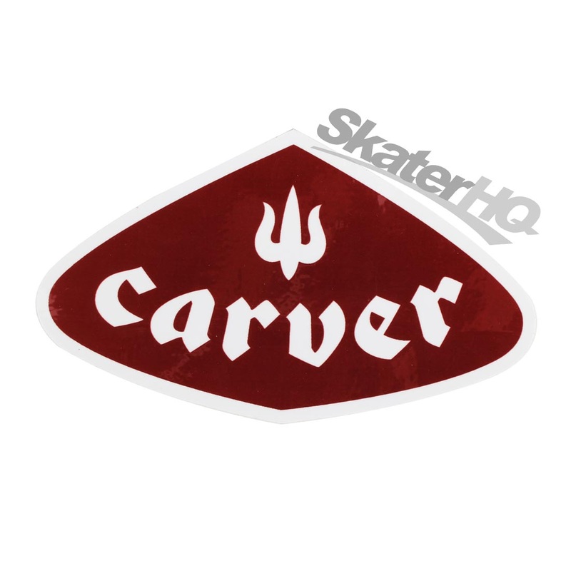 Carver Tear Logo Sticker - Rust/White