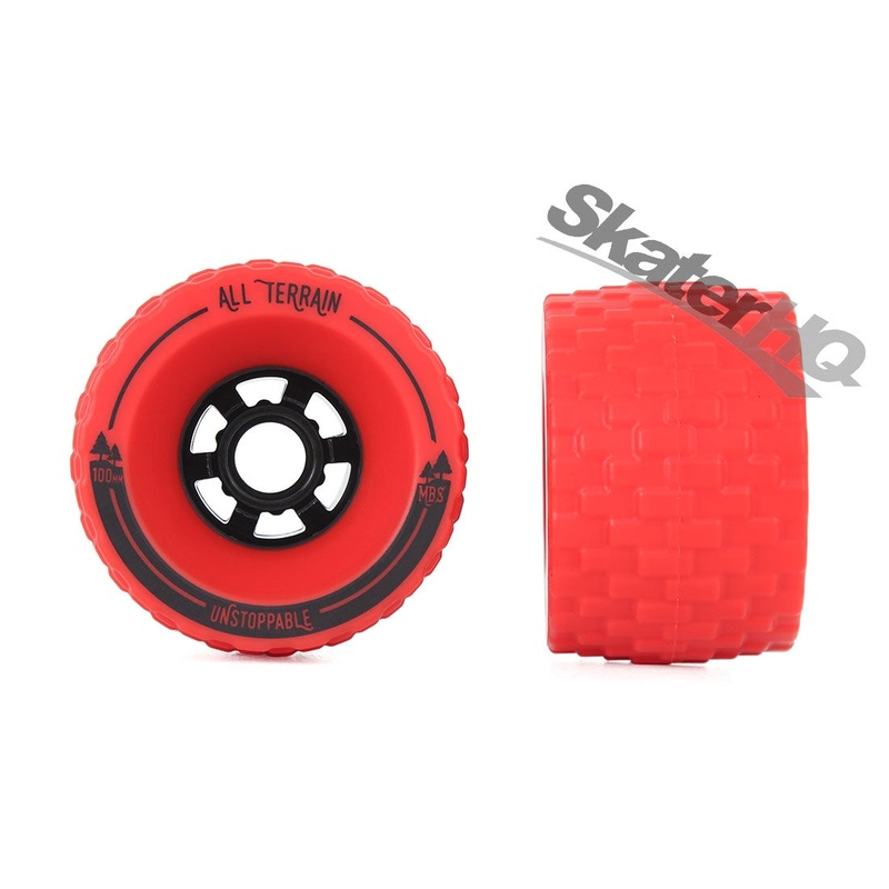 MBS All-Terrain 100mm Wheels 4pk - Red