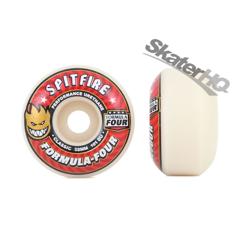 Spitfire Form Four 58mm 101A Classic 4pk - Red