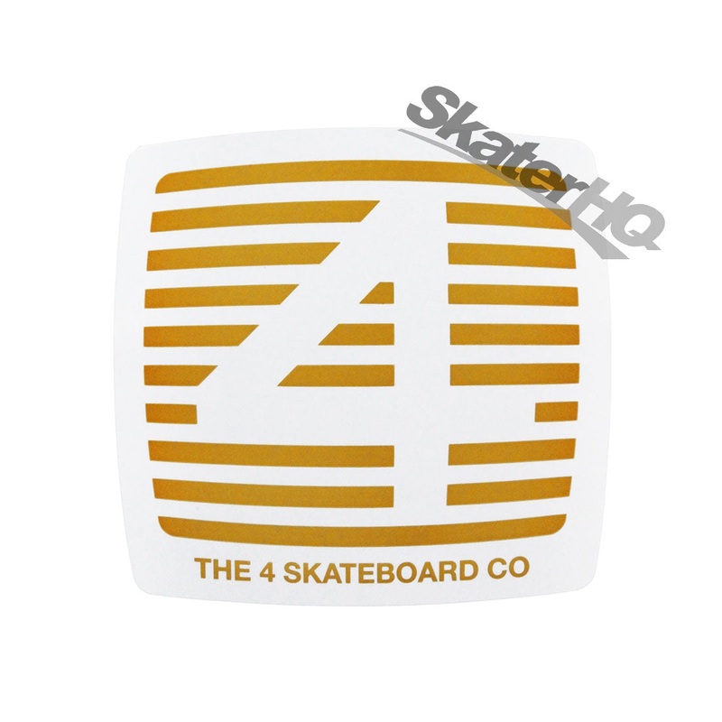 4 Skateboard Striped TV Sticker - Brown