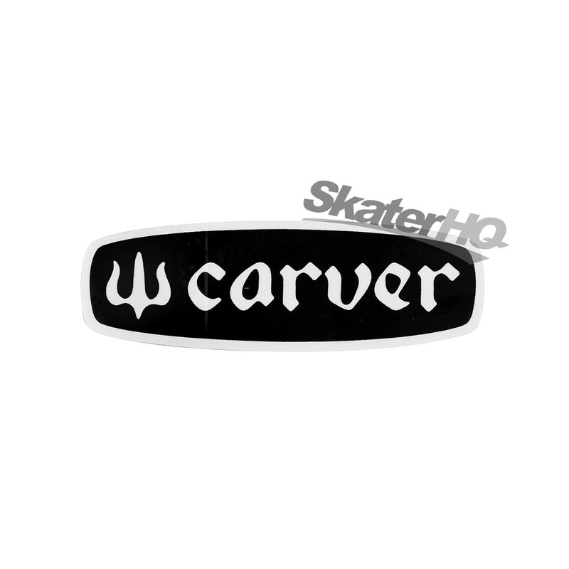 Carver Text Logo Mini Sticker - Black