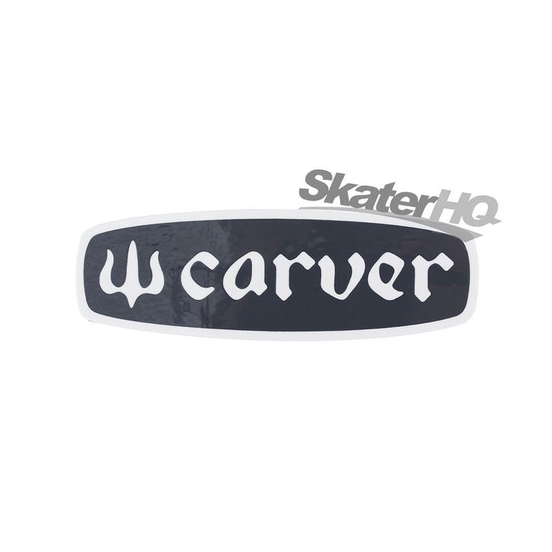 Carver Text Logo Mini Sticker - Grey