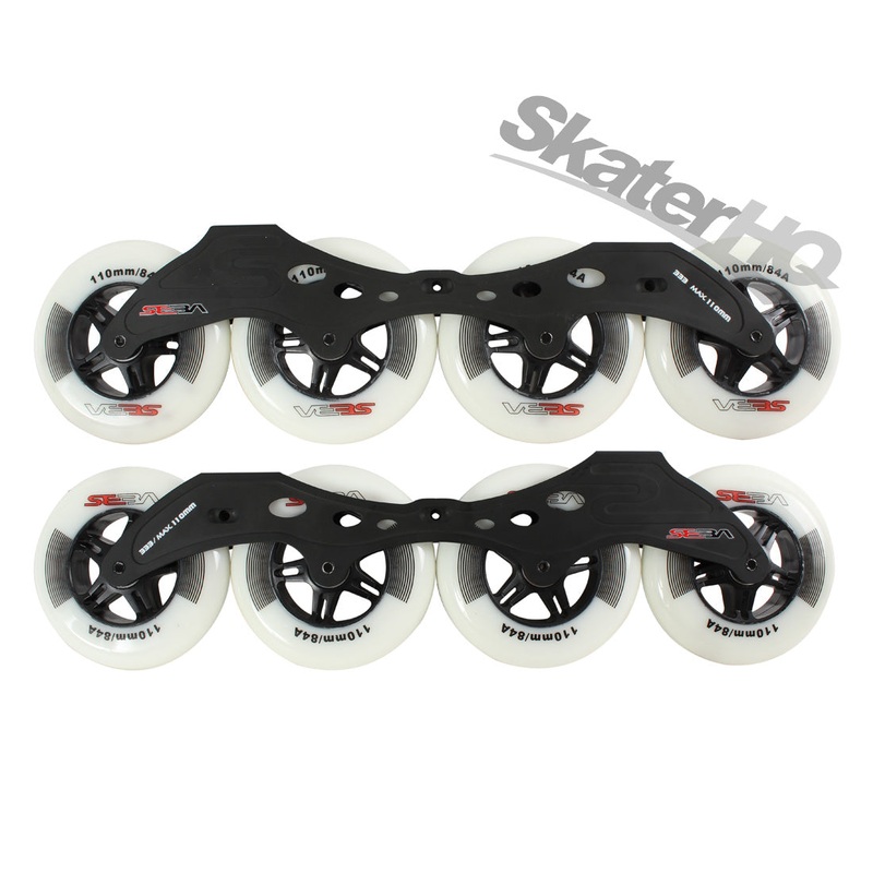 Seba Marathon 333/110mm Frame Set w/ Wheels - Black/White