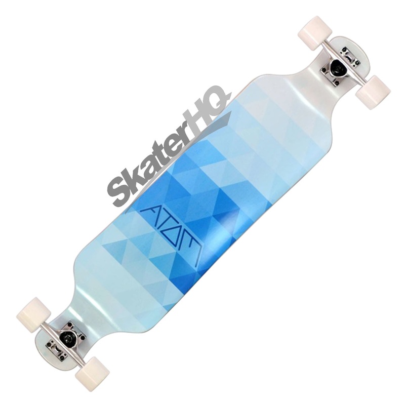 Atom Drop Deck 39 Longboard - Blue Triangles