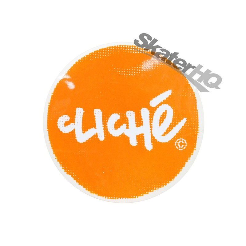 Cliche Spot Logo Sticker - Orange