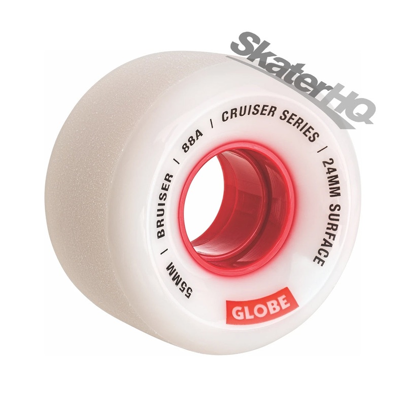 Globe Bruiser 55mm/88a 4pk - White/Red