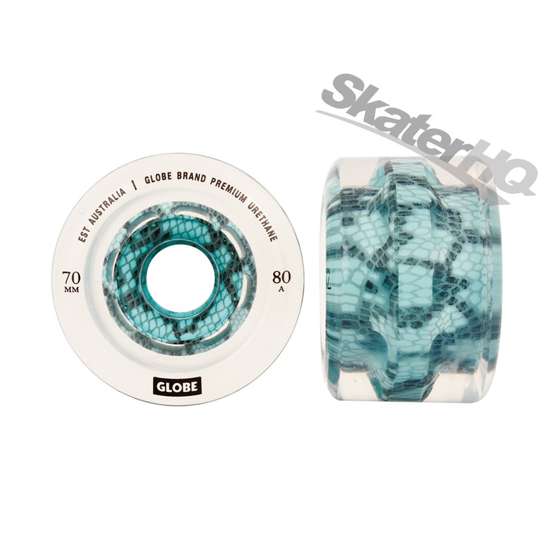 Globe Tropic Slide 70mm/80a Wheels - Clear/Teal Viper