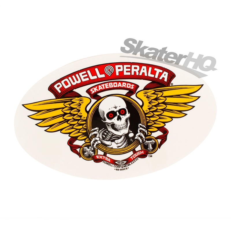 Powell Peralta Winged Ripper Oval Sticker - Red