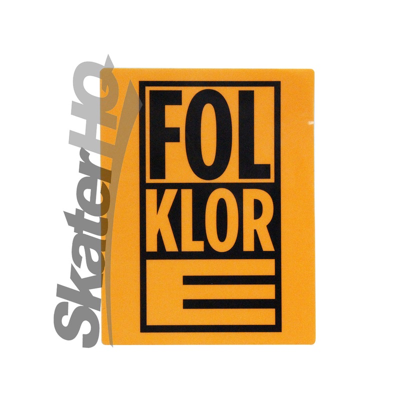 Folklore Boxed In Logo Sticker - Orange