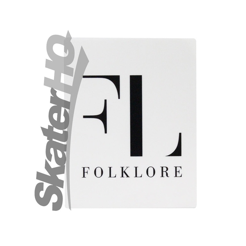 Folklore Glaser Serif Logo Sticker - White/Black