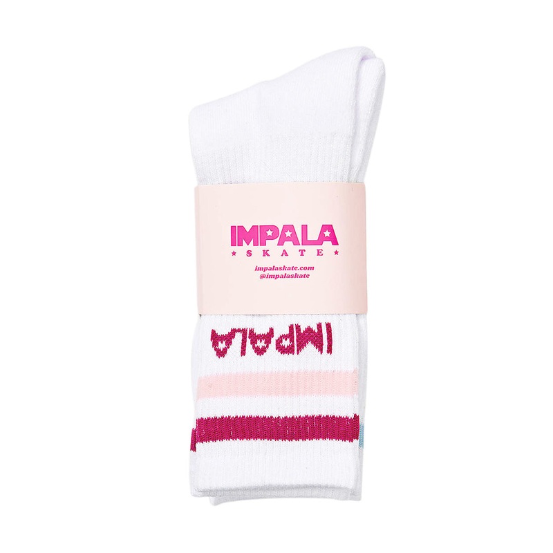 Impala Skate Crew Socks 3pk - Pastel Stripe