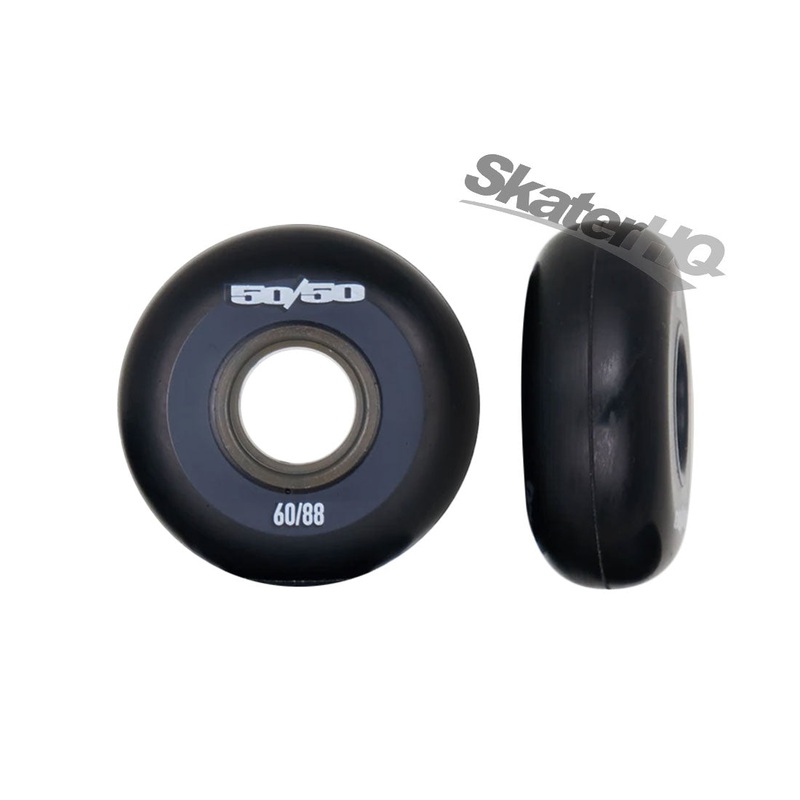 50/50 60mm 88a Wheels 4pk - Black