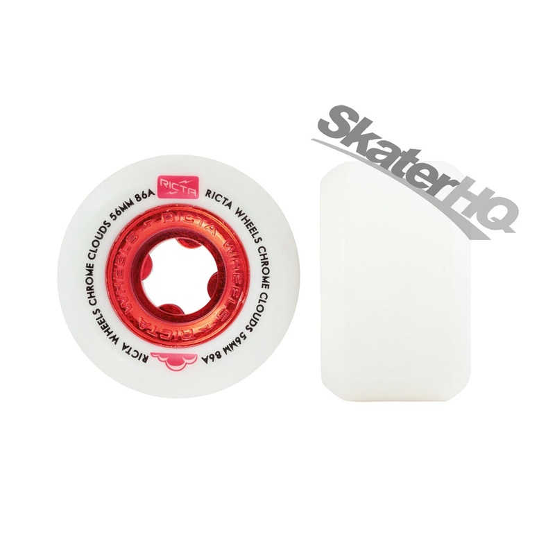 Ricta Chrome Clouds 56mm 86a 4pk - White/Red
