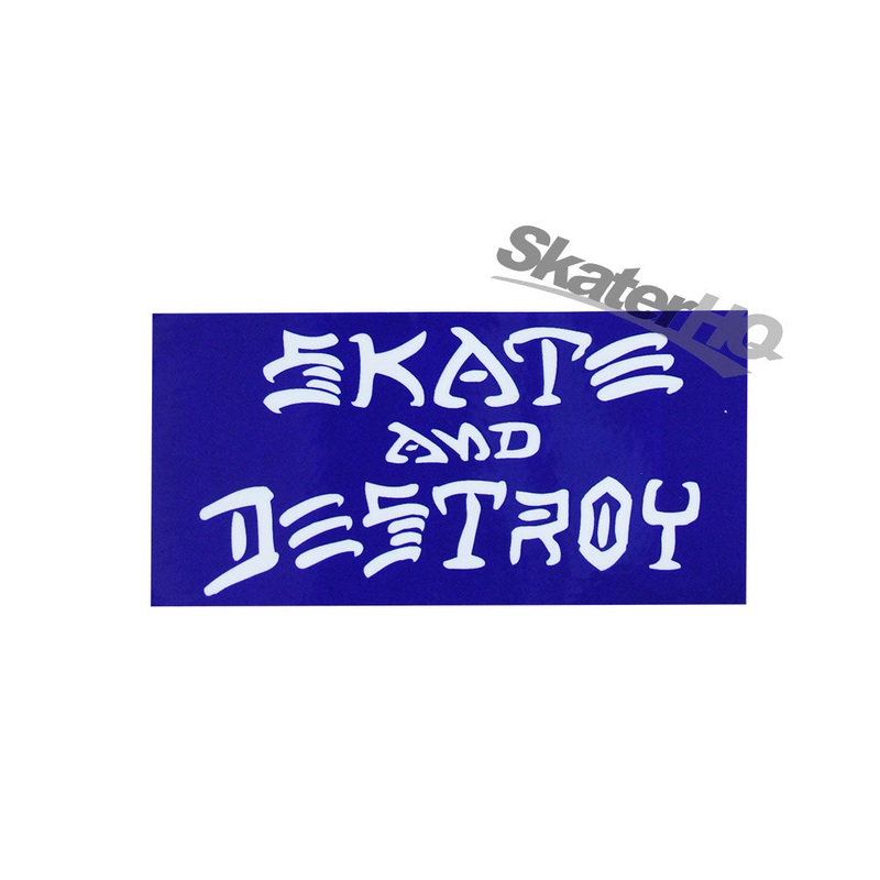 Thrasher Skate & Destroy Sticker - Blue