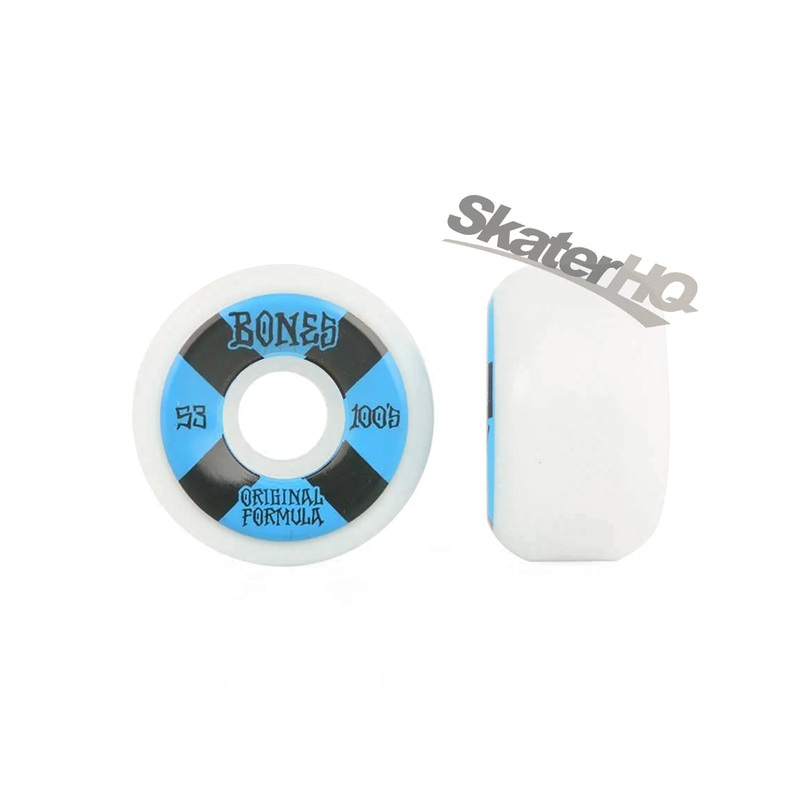 Bones OG 100s V5 Sidecut 53mm - White/Blue