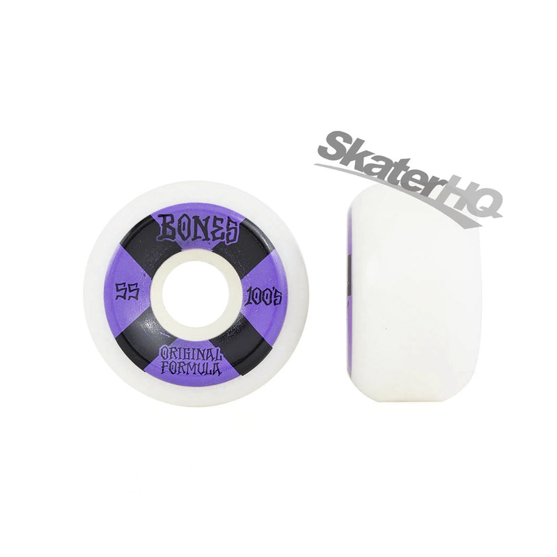 Bones OG 100s V5 Sidecut 55mm - White/Purple