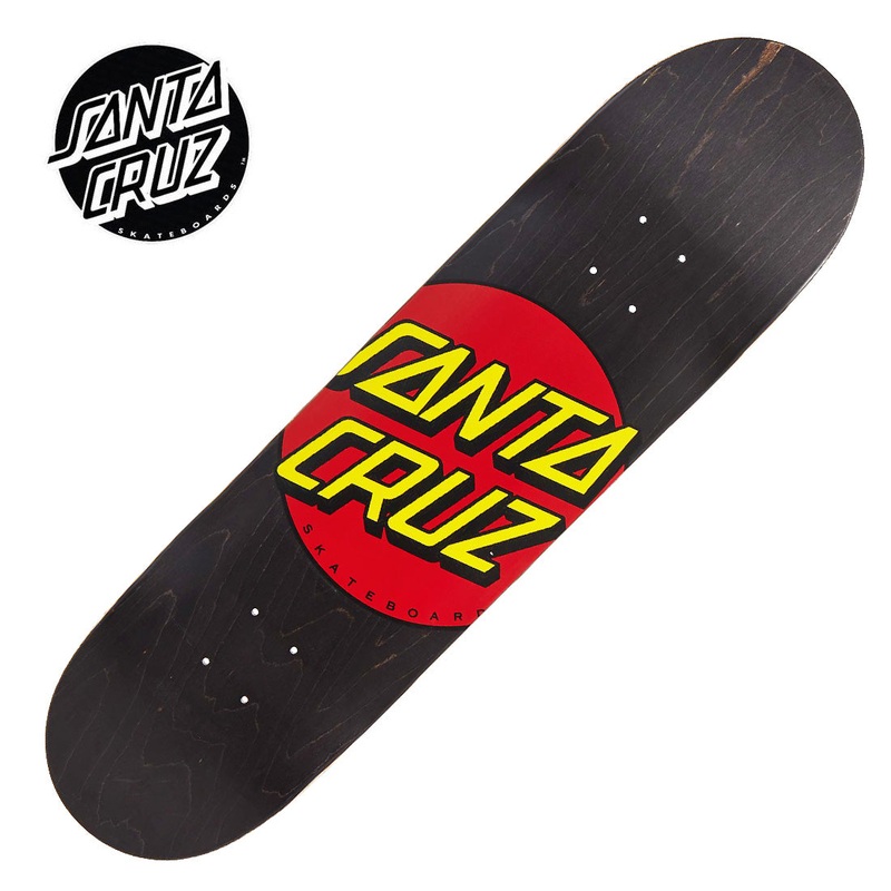Santa Cruz Classic Dot 8.25 Deck - Black (Clearance Blemished)