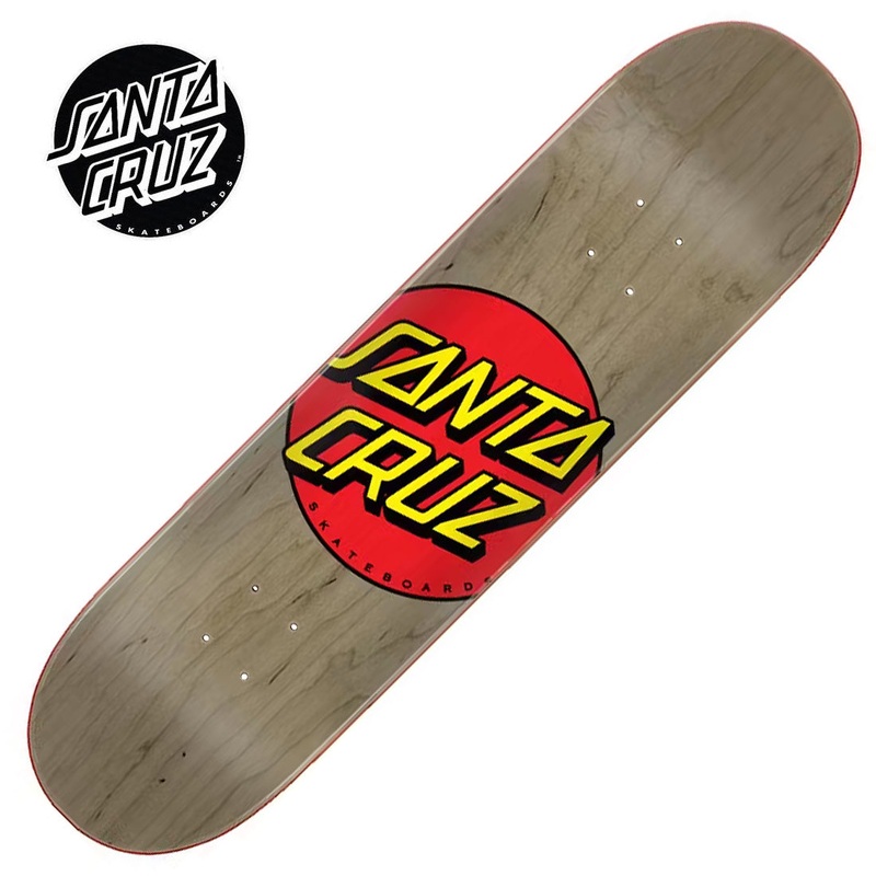 Santa Cruz Classic Dot 8.375 Deck - Woodgrain Matte