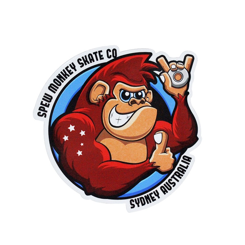 Spew Monkey Skate Co Sticker - Large
